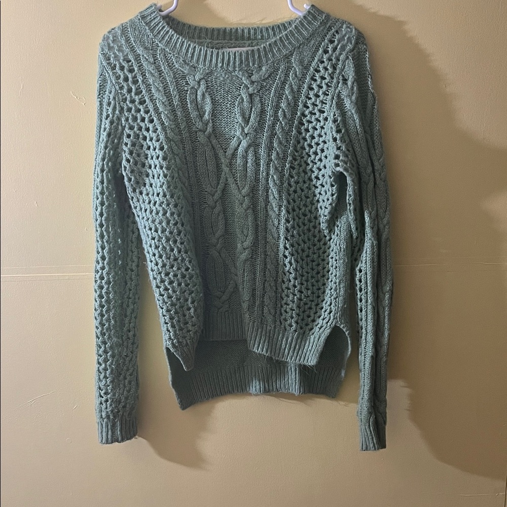 MM Couture Cable Knit Sweater - Sage Green